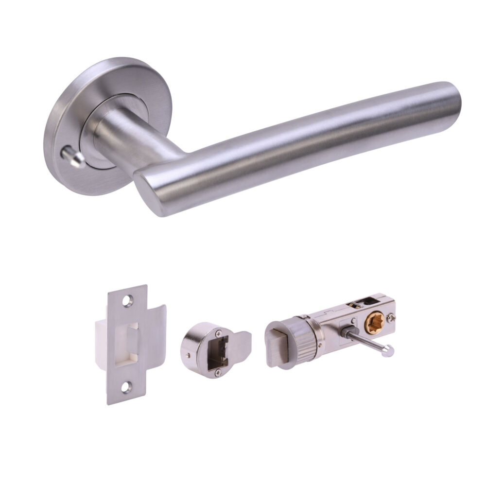 Magna Lever on Rose - Privacy - c/w bullet latch (19mm pin centres) SSS