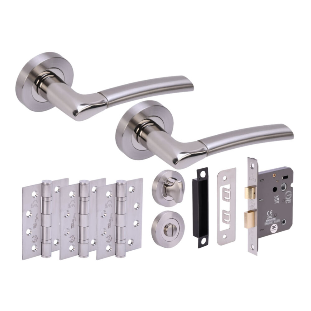 URSA PNP/SNP Bathroom Doorpack (x3 102mm FD hinges) 76mm CE Bathlock