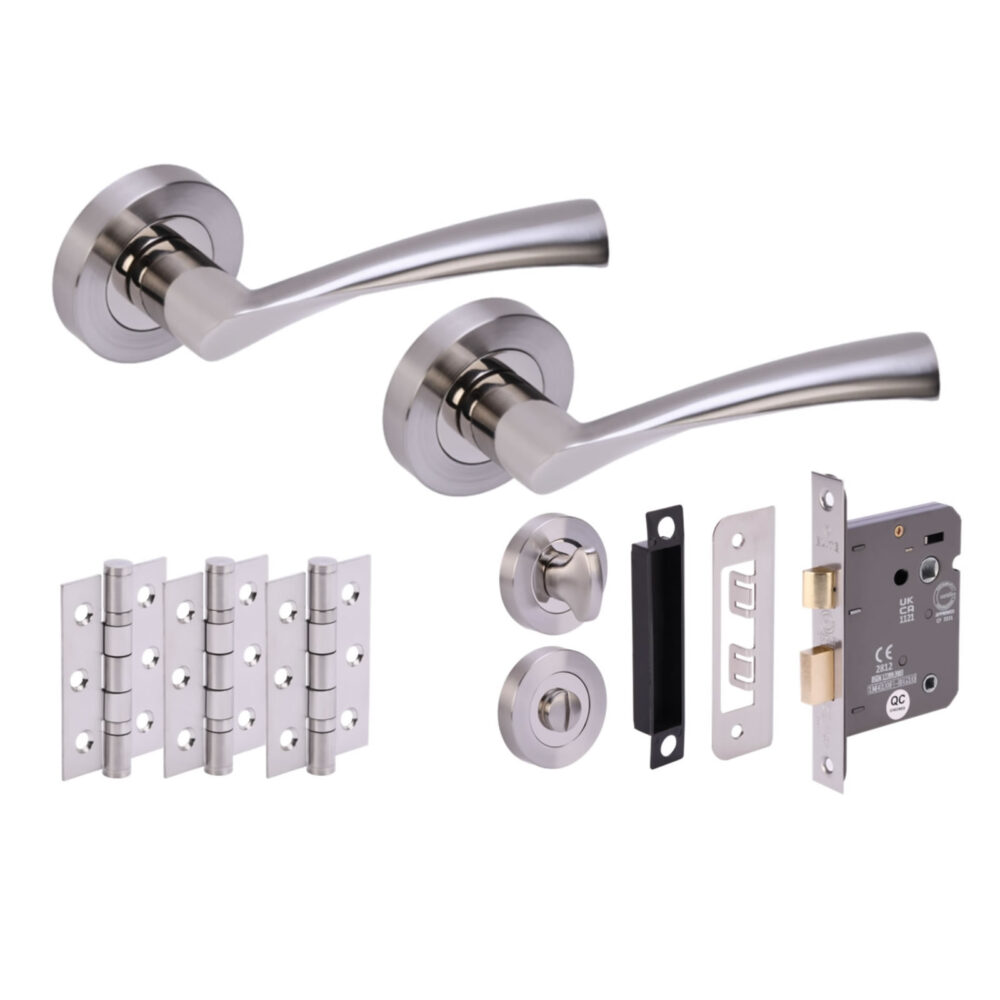 LOBO PNP/SNP Bathroom Doorpack (x3 76mm hinges) 76mm CE bathlock