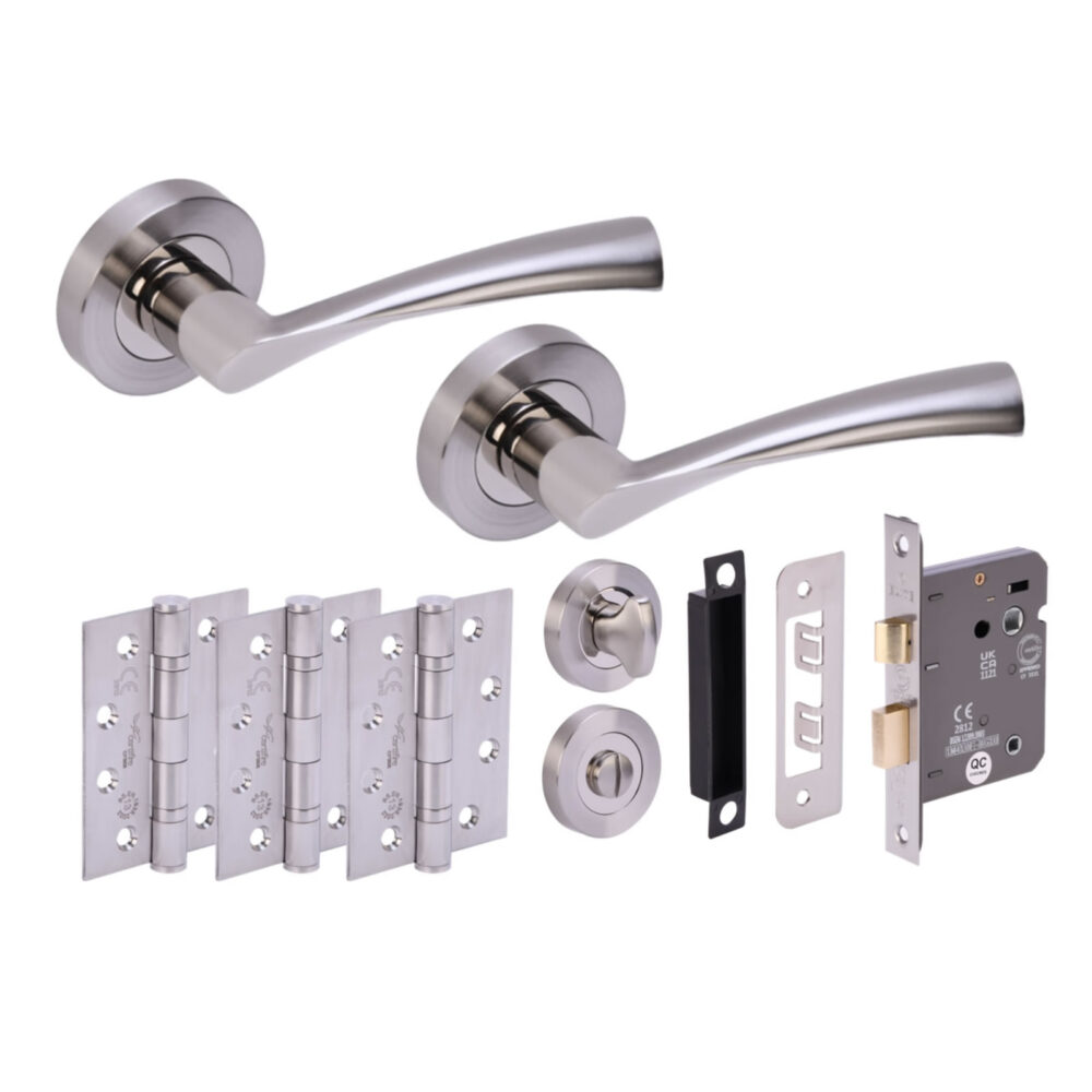 LOBO PNP/SNP Bathroom Doorpack (x3 102mm FD hinges) 76mm CE Bathlock