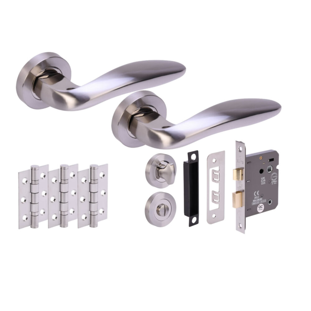 LAGUS PNP/SNP Bathroom Doorpack (x3 76mm hinges) 76mm CE bathlock