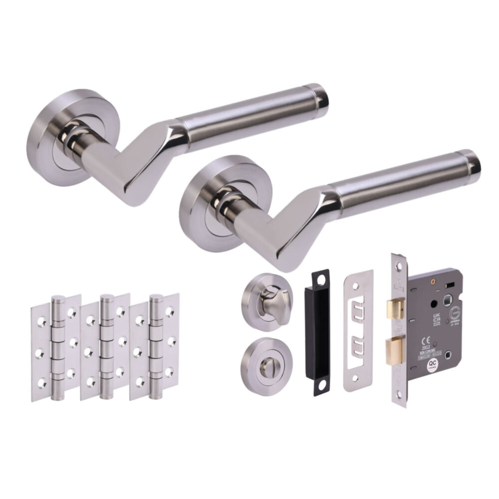 TUCANA PNP/SNP Bathroom Doorpack (x3 76mm hinges) 76mm CE bathlock