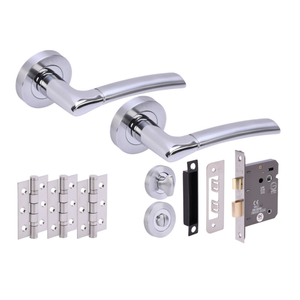 COLUMBA PCP/SCP Bathroom Doorpack (x3 76mm hinges) 76mm CE bathlock