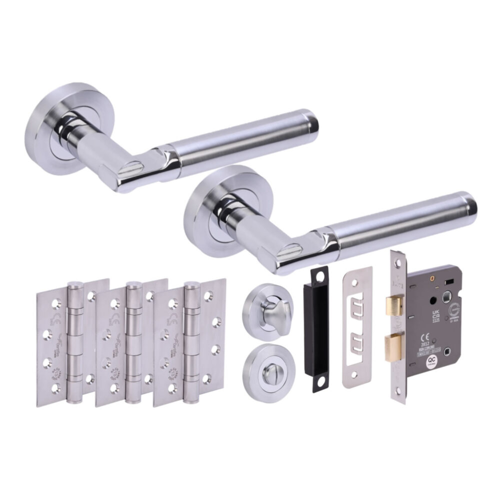 LACERTA PCP/SCP Bathroom Doorpack (x3 102mm FD hinges) 76mm CE Bathlock