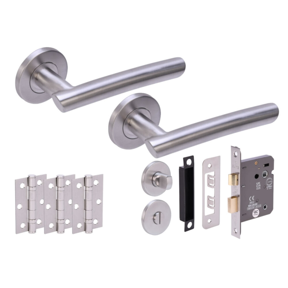 MAGNA SSS Bathroom Doorpack (x3 76mm hinges) 76mm CE bathlock