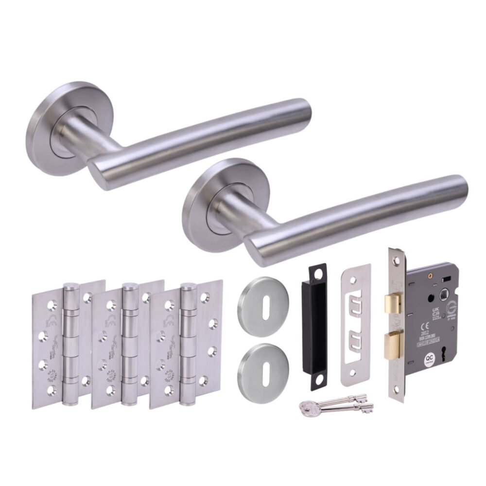 MAGNA SSS Sashlock Doorpack (x3 102mm FD hinges) 76mm CE 3L Lock