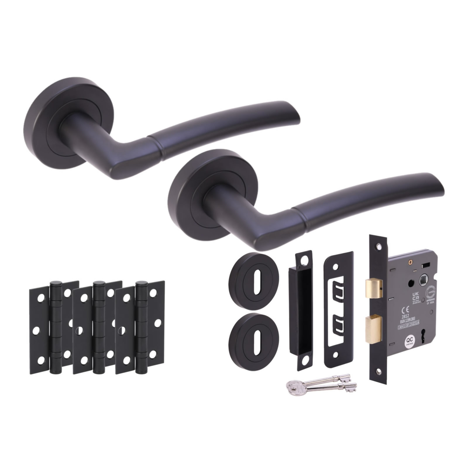 NEMO BM Sashlock Doorpack (x3 76mm hinges) 76mm CE 3L Lock - Hunta Hardware