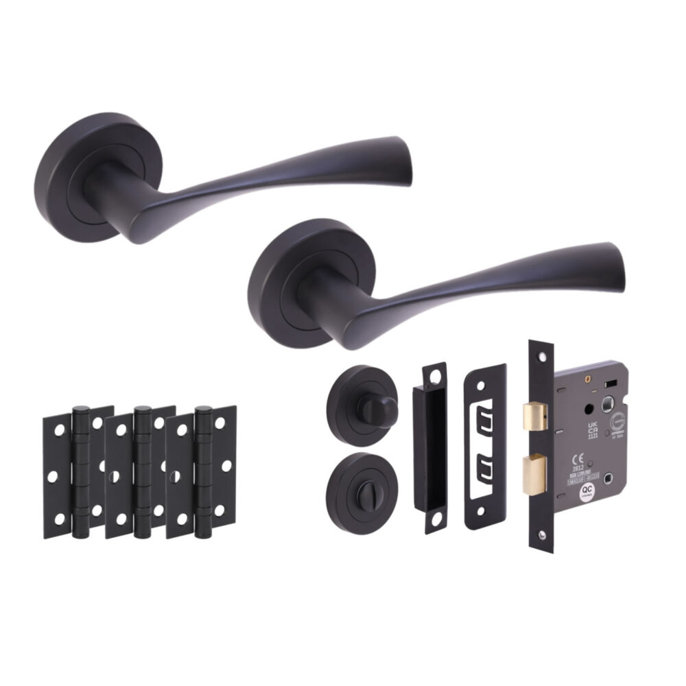 ZENA BM Bathroom Doorpack (x3 76mm hinges) 76mm CE bathlock