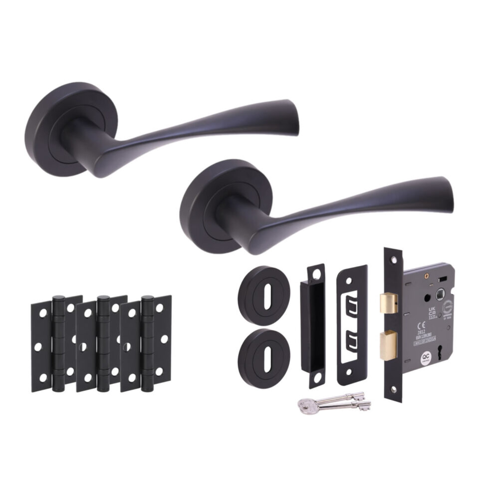 ZENA BM Sashlock Doorpack (x3 76mm hinges) 76mm CE 3L Lock