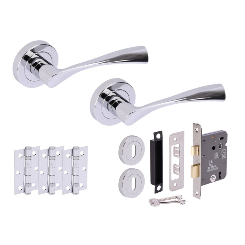 ZENA PCP Sashlock Doorpack (x3 76mm hinges) 76mm CE 3L Lock