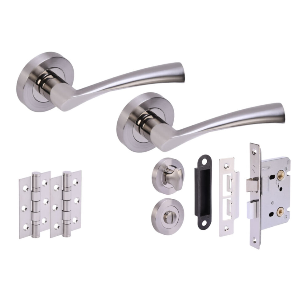 LOBO PNP/SNP Bathroom Doorpack (x2 76mm hinges) 76mm Bathroom Lock