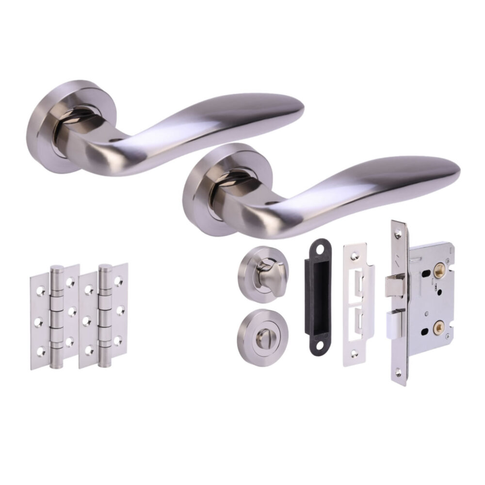 LAGUS PNP/SNP Bathroom Doorpack (x2 76mm hinges) 76mm Bathroom Lock