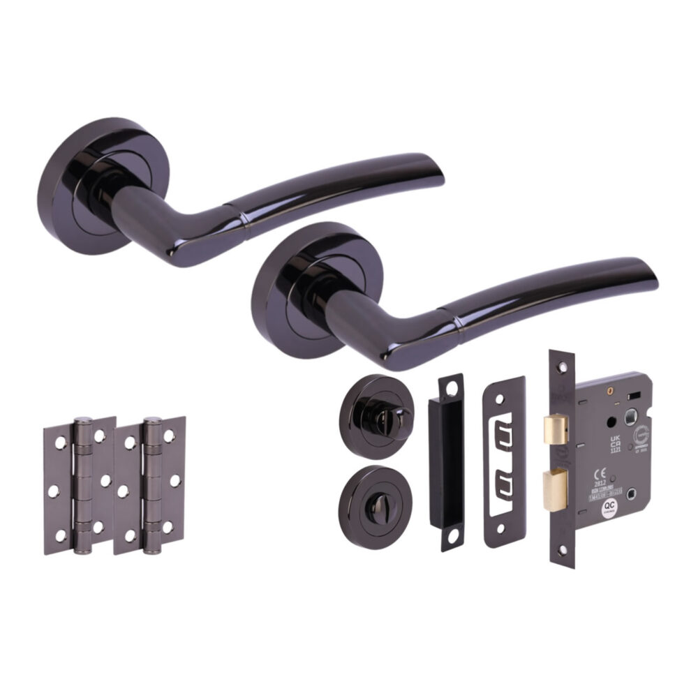 NEMO BNL Bathroom Doorpack (x2 76mm hinges) 76mm CE Bathroom Lock