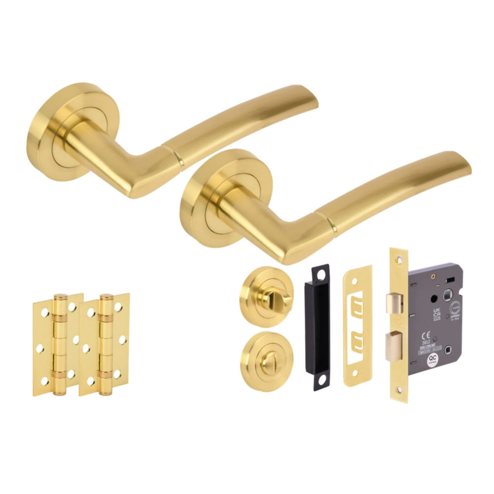 NEMO SB Bathroom Doorpack (x2 76mm hinges) 76mm CE Bathroom Lock
