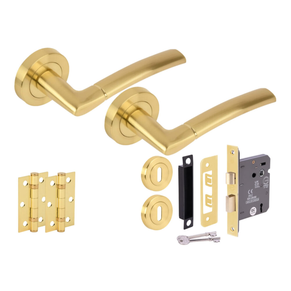 NEMO SB Sashlock Doorpack (x2 76mm hinges) 76mm CE Sashlock