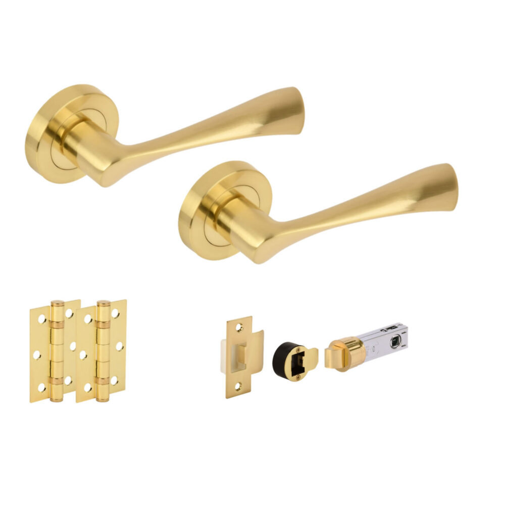ZENA SB Passage Doorpack (x2 hinges) BULLET Latch