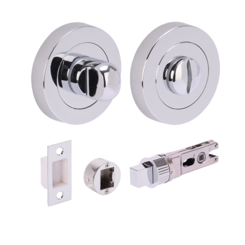 PCP Bathroom Turn / Release Accessory Doorpack - BULLET Deadbolt (57mm Backset)