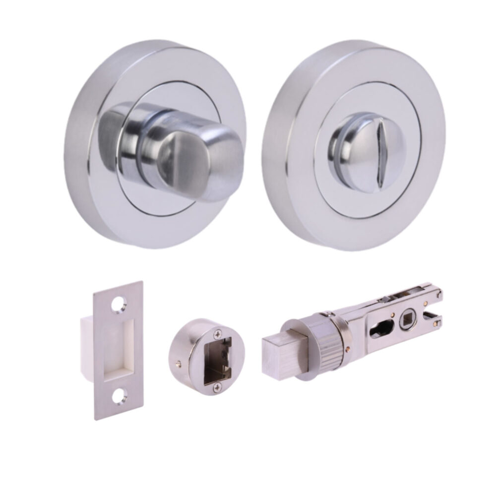 PCP/SCP Bathroom Turn / Release Accessory Doorpack - BULLET Deadbolt (57mm Backset)
