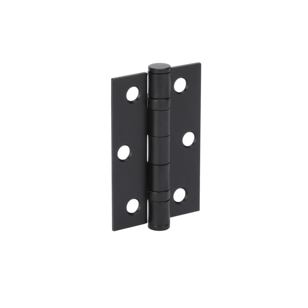 75x50mm Black Matt 2BB steel butt hinge