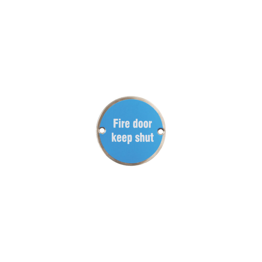 SSS Fire Door Keep Shut disc