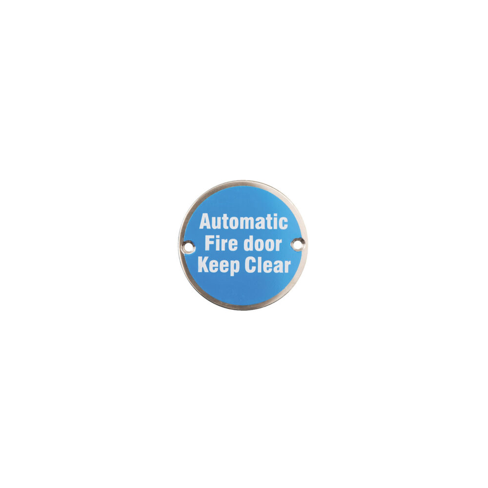 SSS Automatic Fire Door Keep Clear disc