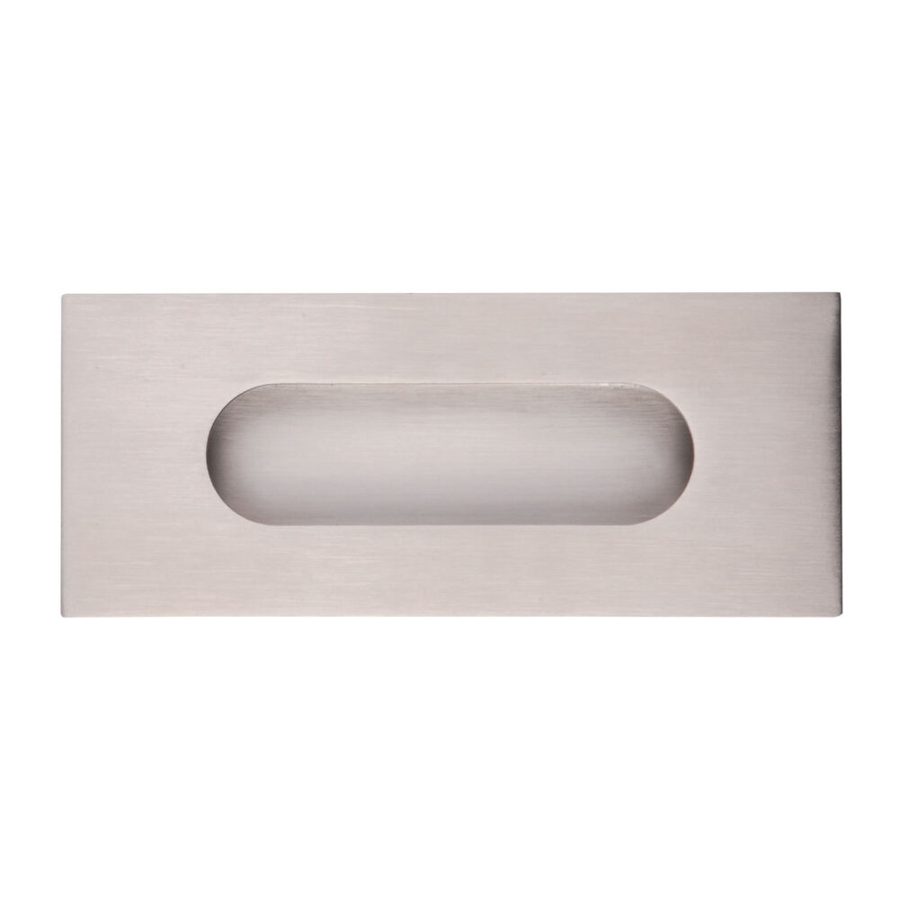 SSS Square Corner Oblong Flush Pull (Round Inner) 120x50x15mm